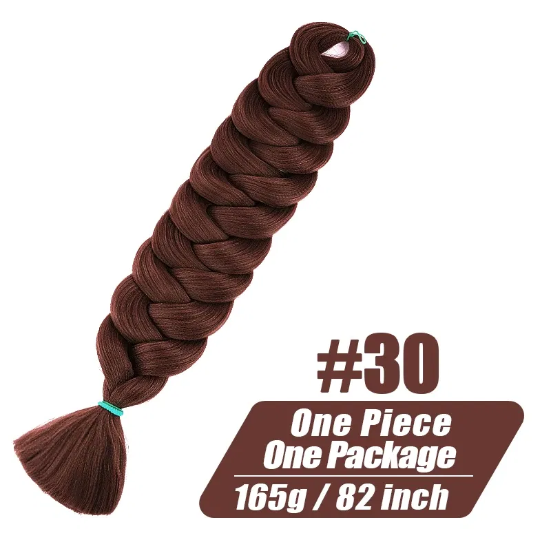 Color: T4/27/30, Stretched Length: 32inches, Ships From: CHINA, Bulk Buy: 3Pcs/Lot - Synthetic Braiding Hair Wholesale 82Inch 165g Ombre Braiding Hair Packs Jumbo Braid Hair For Women DIY Hairstyle Blue Grey