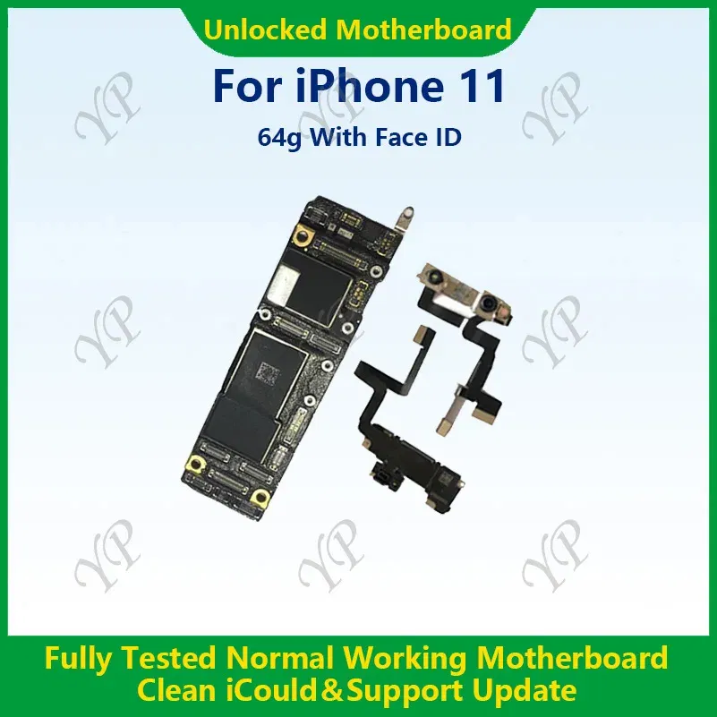 Color: khaki, Ships From: CHINA - Top Fully Tested Authentic Motherboard For iPhone 11 Pro Max 64g/256g Unlocked Mainboard With Face ID Cleaned iCloud Fast