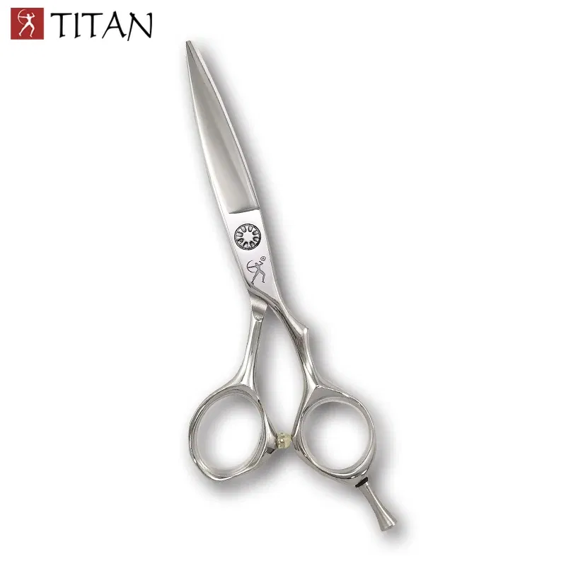 Color: Yellow - Titan high quality cutting scissors beard ball screw hand made sharp VG10 steel hair