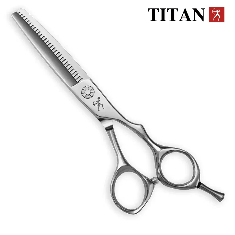 Color: Yellow - Titan high quality cutting scissors beard ball screw hand made sharp VG10 steel hair