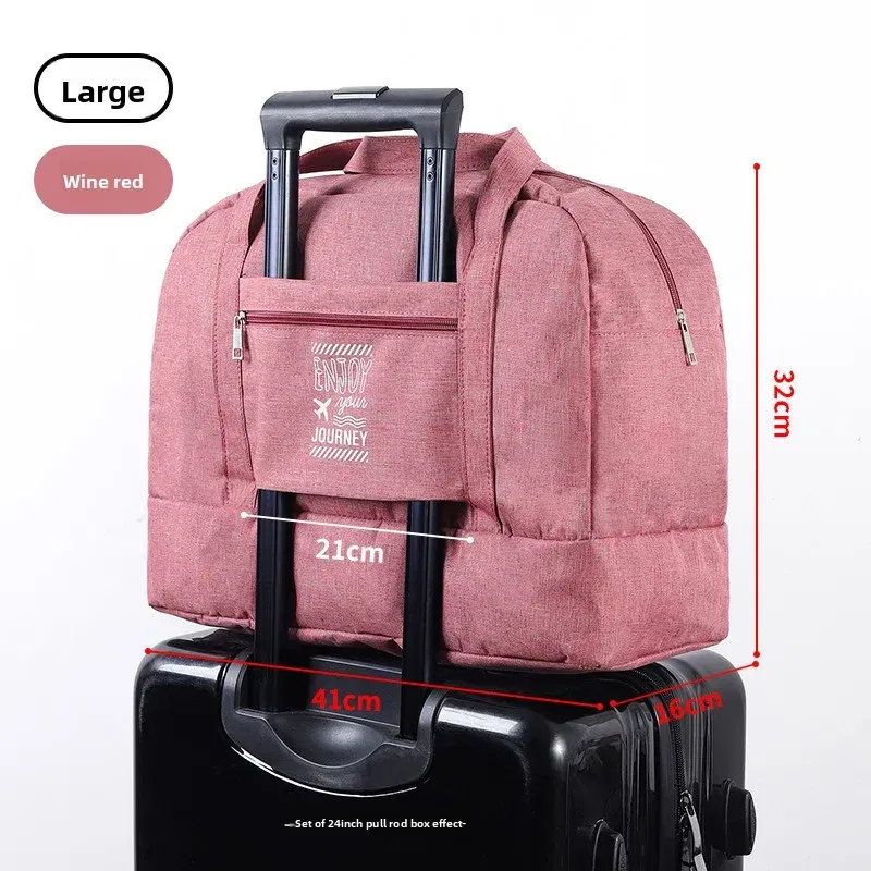 Color: GRAY - Double-Layer Waterproof Travel Bag for Gym & Swimming -Portable Handheld Dry/Wet Separation Cosmetic Toiletry Storage Unisex Bag