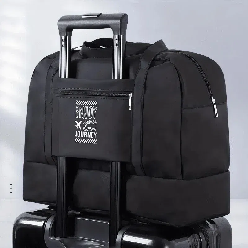 Color: GRAY - Double-Layer Waterproof Travel Bag for Gym & Swimming -Portable Handheld Dry/Wet Separation Cosmetic Toiletry Storage Unisex Bag