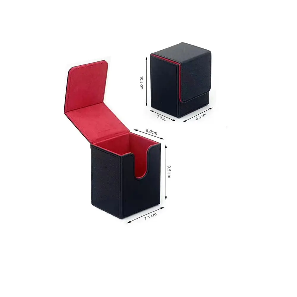 Color: plum - 1PC Game MTG Trading Card Holder PU Deck Box Board Card Deck Case High Quality Storage Container Protectors Kits