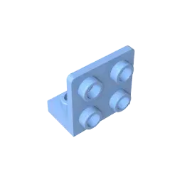 Color: DEEP BLUE - MOC PARTS GDS-642 ANGULAR PLATE 1.5 BOT. 1X2 2/2 compatible with lego 99207 children's toys Assembles Building Blocks Technical