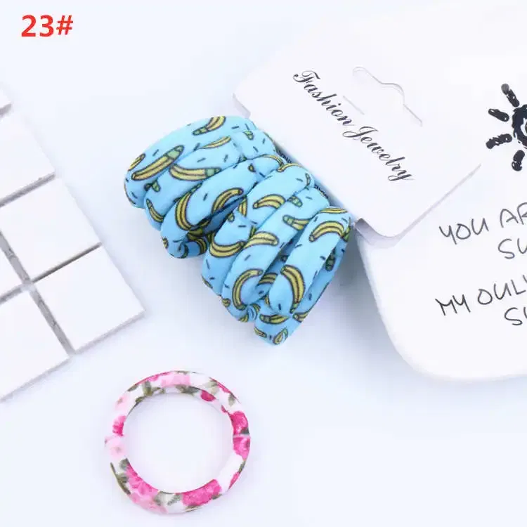 Color: light green, Ships From: CHINA - 6PCS/Sett Cute Girls Elastic Hair Bands Scrunchies Ponytail Holder Rubber Bands Hair Ties Sweet Kids Hair Rope Hair Accessories