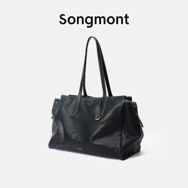 Color: Dark Grey - Songmont Tracing Collection Briefcase, Full-Grain Leather Travel Laptop Bag for Work Commute