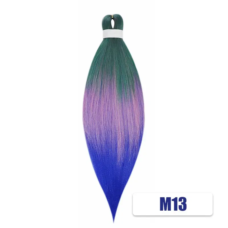 Color: #Grey, Stretched Length: 26inches, Bulk Buy: 3Pcs/Lot - Kanekalon 26inch Hot Water Set Pre Stretched Jumbo Braiding Hair Box Twist Braids Synthetic Hair Extensions For Women Soft Yaki