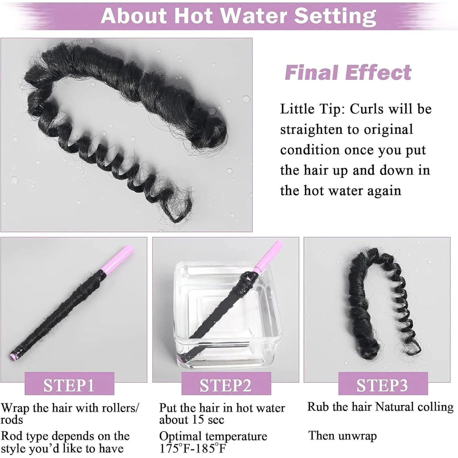 Color: #Grey, Stretched Length: 26inches, Bulk Buy: 3Pcs/Lot - Kanekalon 26inch Hot Water Set Pre Stretched Jumbo Braiding Hair Box Twist Braids Synthetic Hair Extensions For Women Soft Yaki