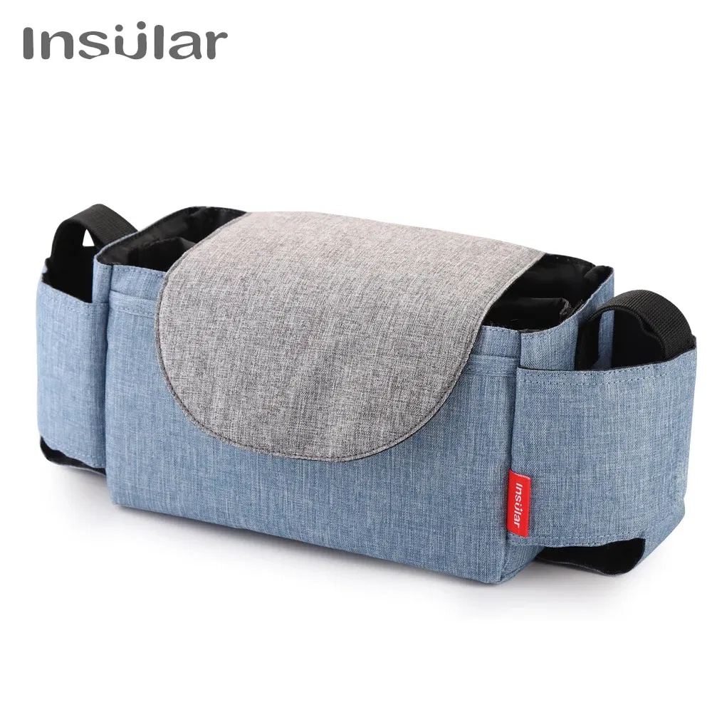 Color: black - Insular Diaper Bag Baby Milk Bottle Insulation Bags Mummy Storage Bag For Baby Stuff Collection Stroller Accessories Baby Care
