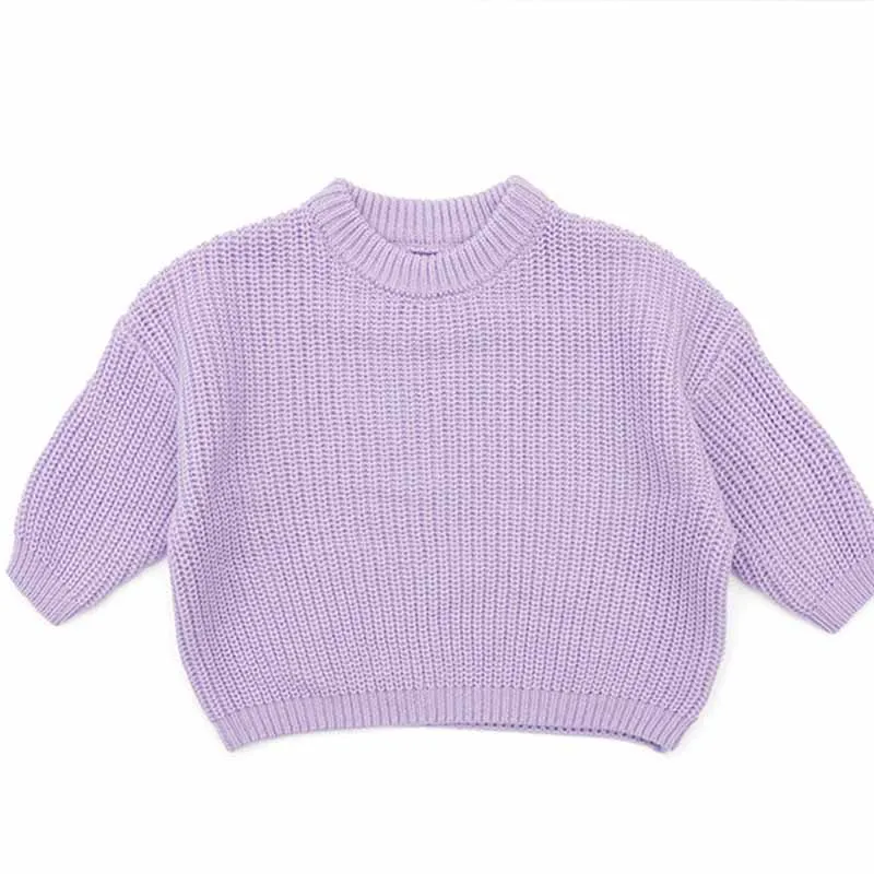 Color: Lavender, Size: M, Age Range: 0-3M - Personalized sweaters for cherished babies.Celebrate your little one's name with unique, custom-made thick knitted sweaters