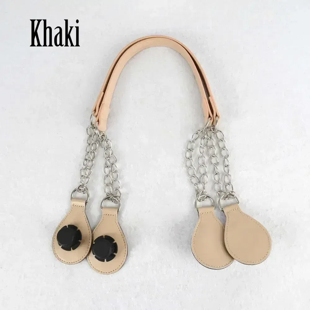 Color: Rose Gold, Ships From: CHINA - TANQU 1 Pair Long leather PU chain Handle with Tear Drop End Double Metal Chain for O Bag for EVA Obag Women Bag