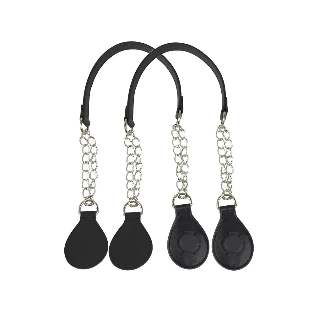 Color: Rose Gold, Ships From: CHINA - TANQU 1 Pair Long leather PU chain Handle with Tear Drop End Double Metal Chain for O Bag for EVA Obag Women Bag