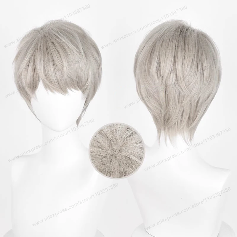 Color: green - Love And Deepspace Rafayel Zayne Xavier Cosplay Wig 30cm Short Hair Anime Wig Heat Resistant Synthetic Halloween Party Wigs