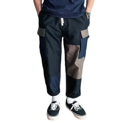 Men's Casual Lightweight Loose Patch Pocket Patchwork Cargo Pants
