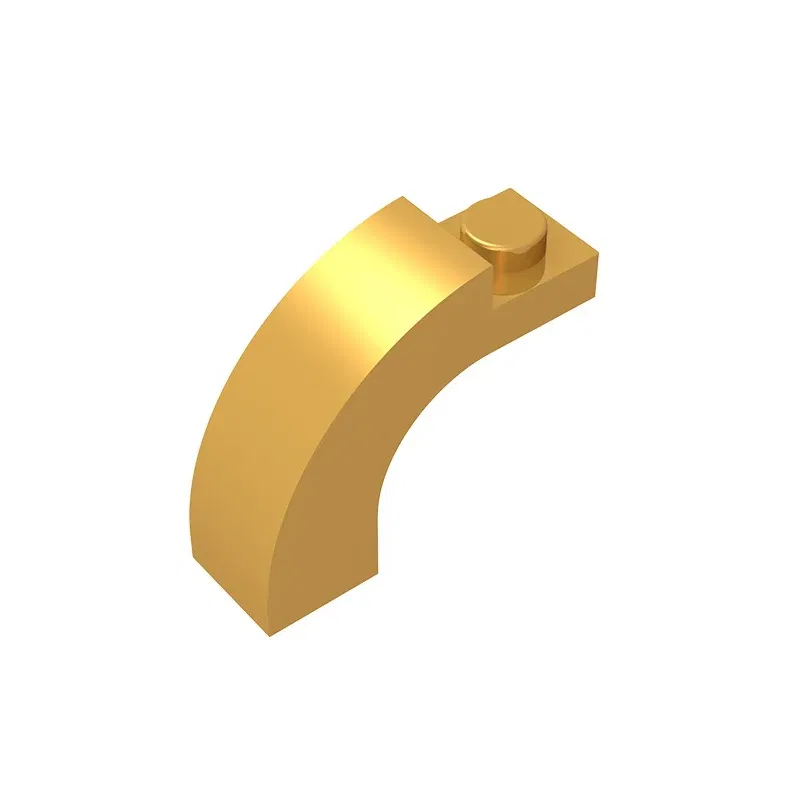 Color: Apricot - MOC PARTS GDS-719 BRICK W. BOW 1X1X2 compatible with lego 6005 92903 children's toys Assembles Building Blocks Technical