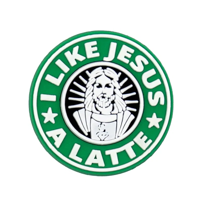 Color: Navy Blue - 1pcs New Shoe Charm Religion PVC Clog Charms Crucifix Blessed Virgin Mary Clog Pin Clips Jeans Garden Sandal Shoe Decoration