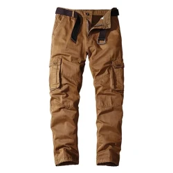 Casual Straight Multi-Pocket Cargo Pants (BELT EXCLUDED)