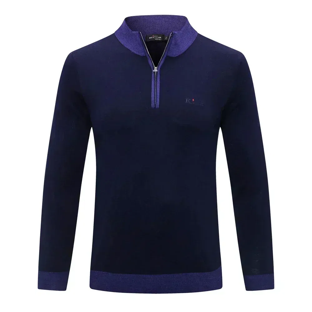 BILLIONAIRE BLKA CPTG Sweater wool men's 2025 new warm Long sleeves knitting zipper elasticity embroidery quality big  M-5XL