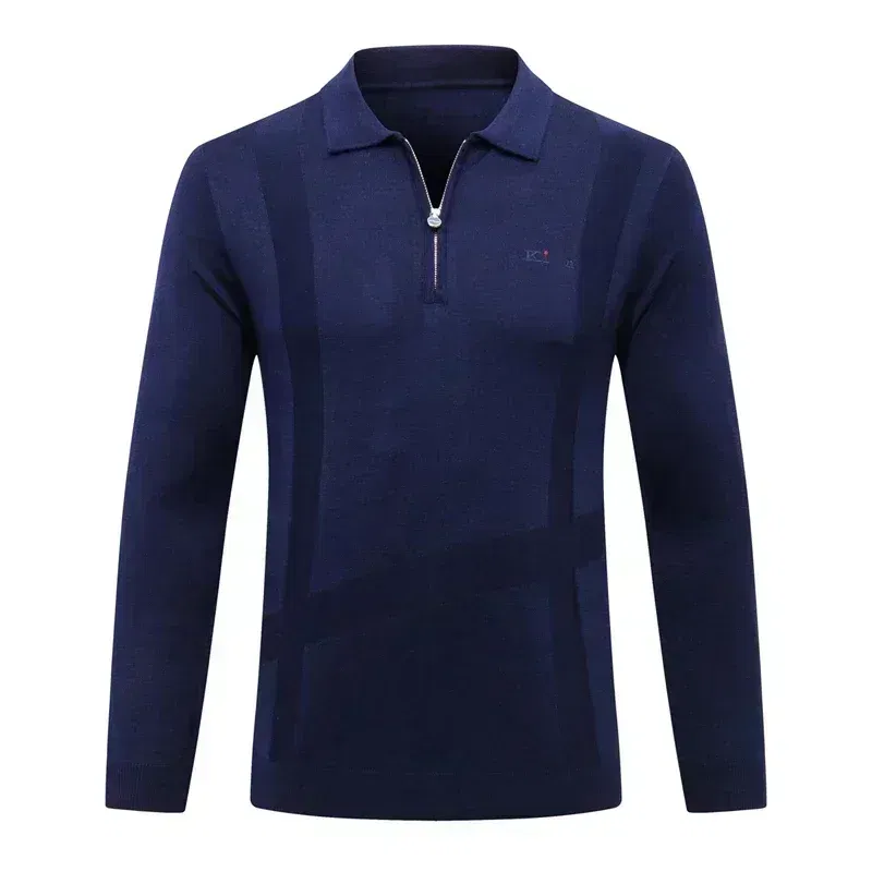 BILLIONAIRE BLKA CPTG Sweater wool men's 2025 new warm Long sleeves knitting zipper elasticity embroidery quality big  M-5XL