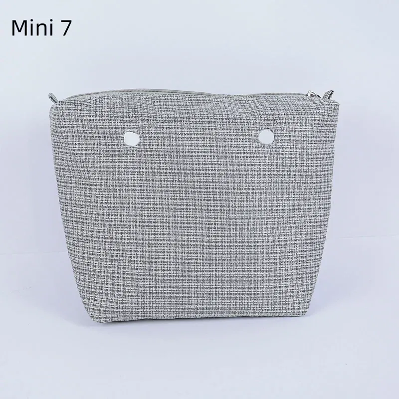 Color: PURPLE - TANQU Classic Mini linen canvas organizer fabric inner lining Insert for Obag Mini O Bag Women's Handbag Accessory