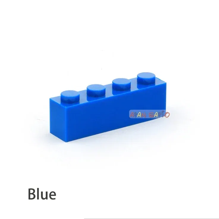 Color: black - 200pcs 1x4 Dots DIY Building Blocks Thick Figures Bricks Educational Creative Toys for Children Size Compatible With 3010