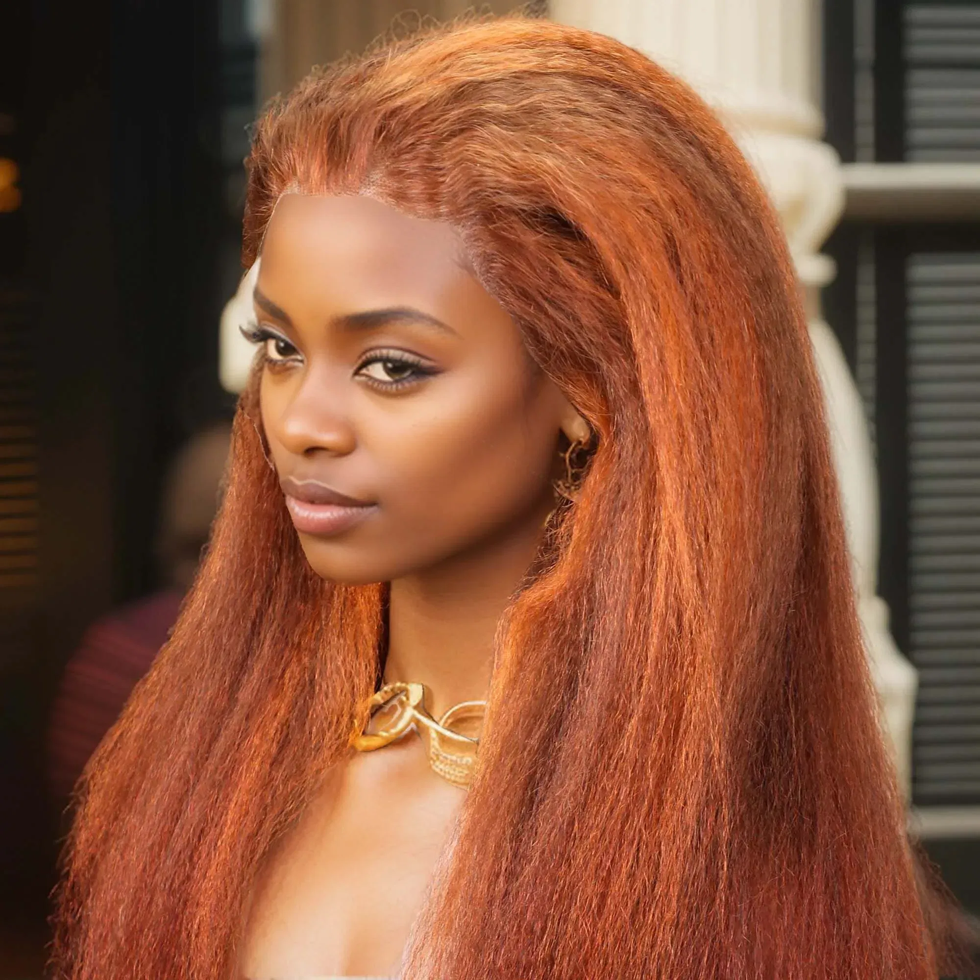 Hair Color: #1, Stretched Length: 16inches, Density: 220% - 4/350 Piano Color Kinky Straight 13x6 Lace Frontal Human Hair Wigs Highlight Ginger Orange Brown Color Remy 13x4 Lace Front Wig