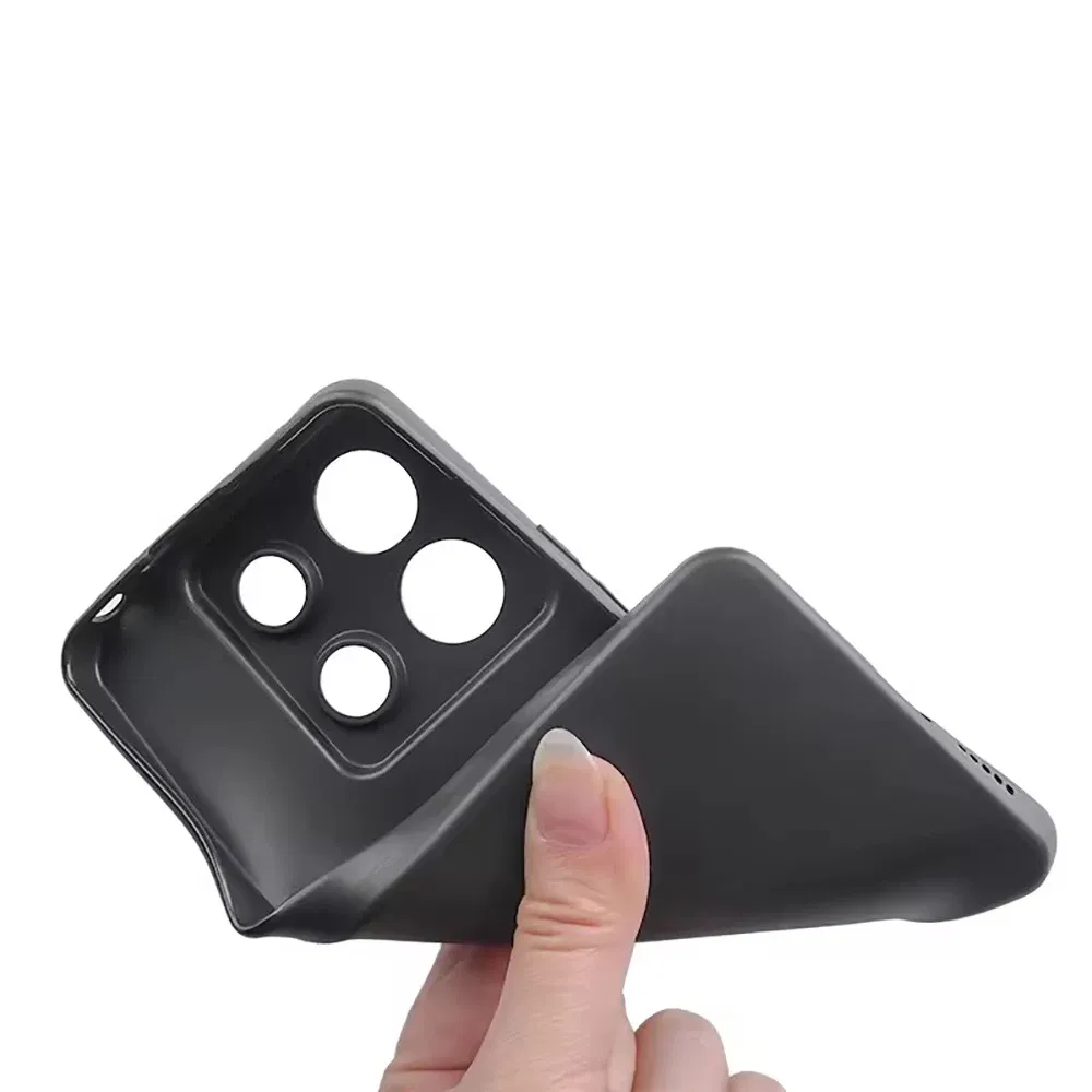 Color: Rose Red, Material: ABS - Black Practical Silicone Phone Case For Xiaomi Redmi Note 14 13 12 11 10 9 8 7 Pro Plus 5G 4G 8T 9S 9T 10T 10S 11S 12S Cover