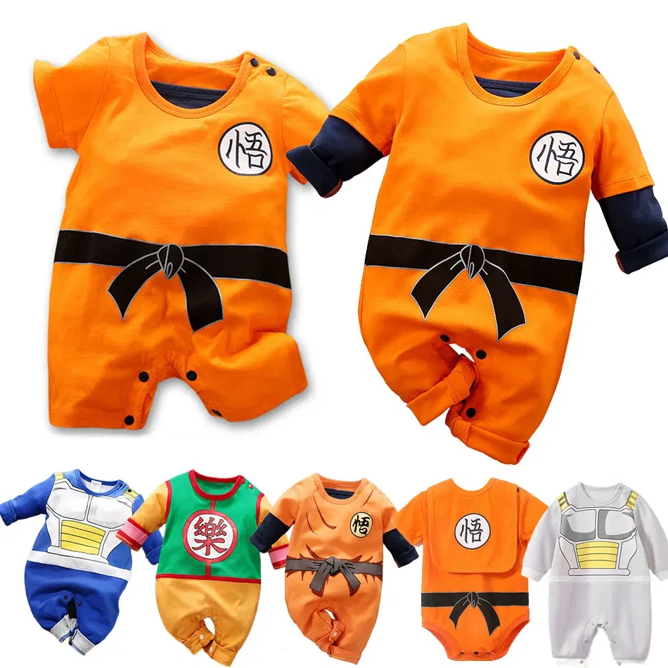 Color: Gold, Kid Size: 12M - Anime Clothes Baby? Vegeta? Rompers Newborn? Kuririn? Roshi Training Outfit Infant Kids Halloween Cartoon Cosplay Costume Jumpsuit