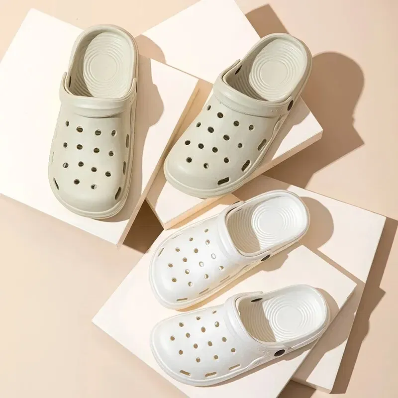 Shoe Size: 40, Color: WHITE - Dongdong Shoes Women's New Trendy Summer Thick Sole Increase Anti Slip Fashion Work Beach Baotou Slippery Sandals Zyt2354