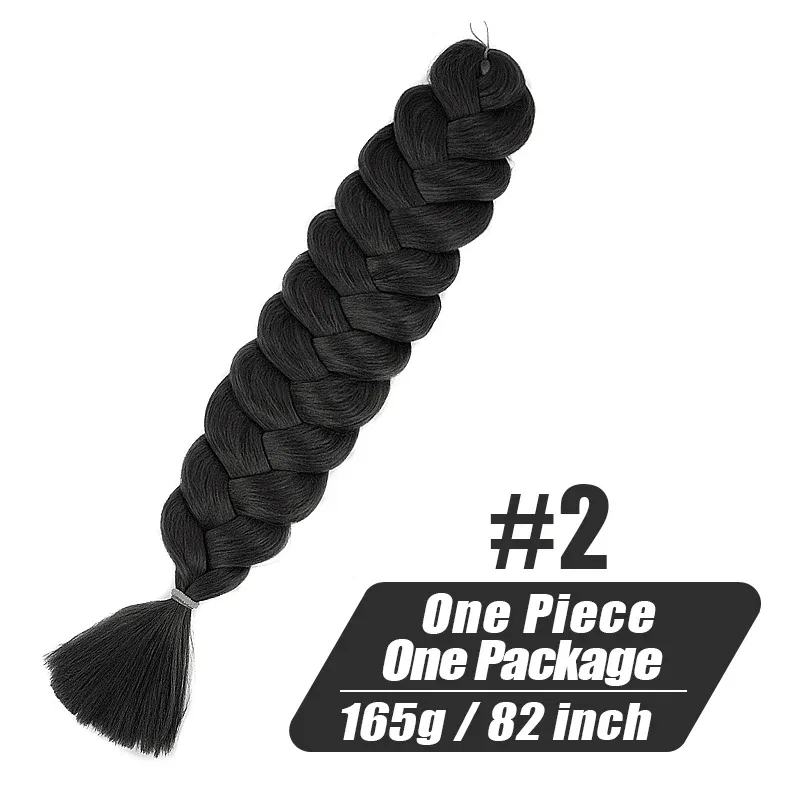 Color: 1B/30HL, Stretched Length: 32inches, Ships From: CHINA, Bulk Buy: 1Pcs/Lot - Synthetic Braiding Hair Wholesale 82Inch 165g Ombre Braiding Hair Packs Jumbo Braid Hair For Women DIY Hairstyle Blue Grey
