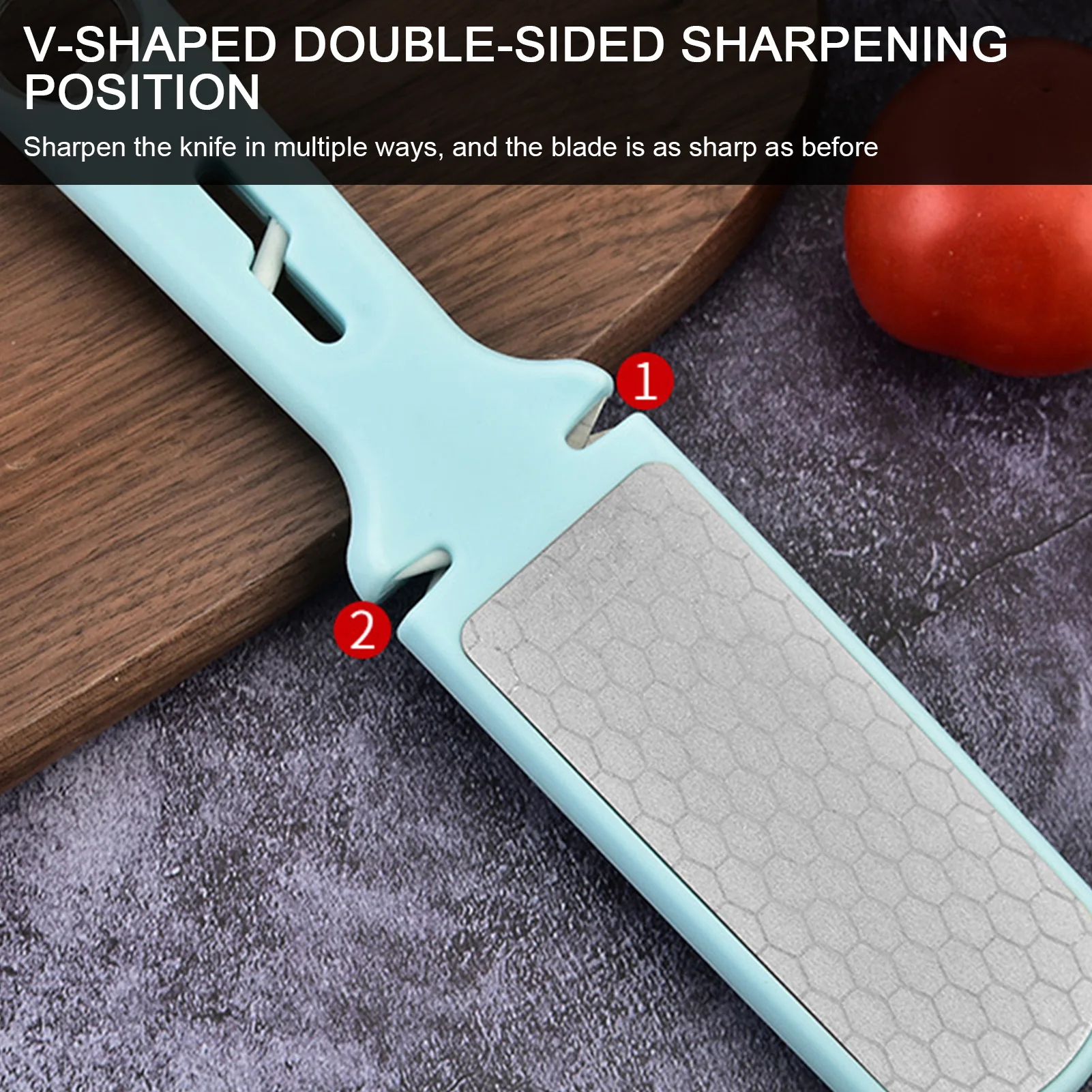 Color: Blue, Ships From: france - Knives Sharpener File Diamond Scissor Professional Sharpening Stone Diamond Honing Steel Metal File Paddle Tool For Chef And