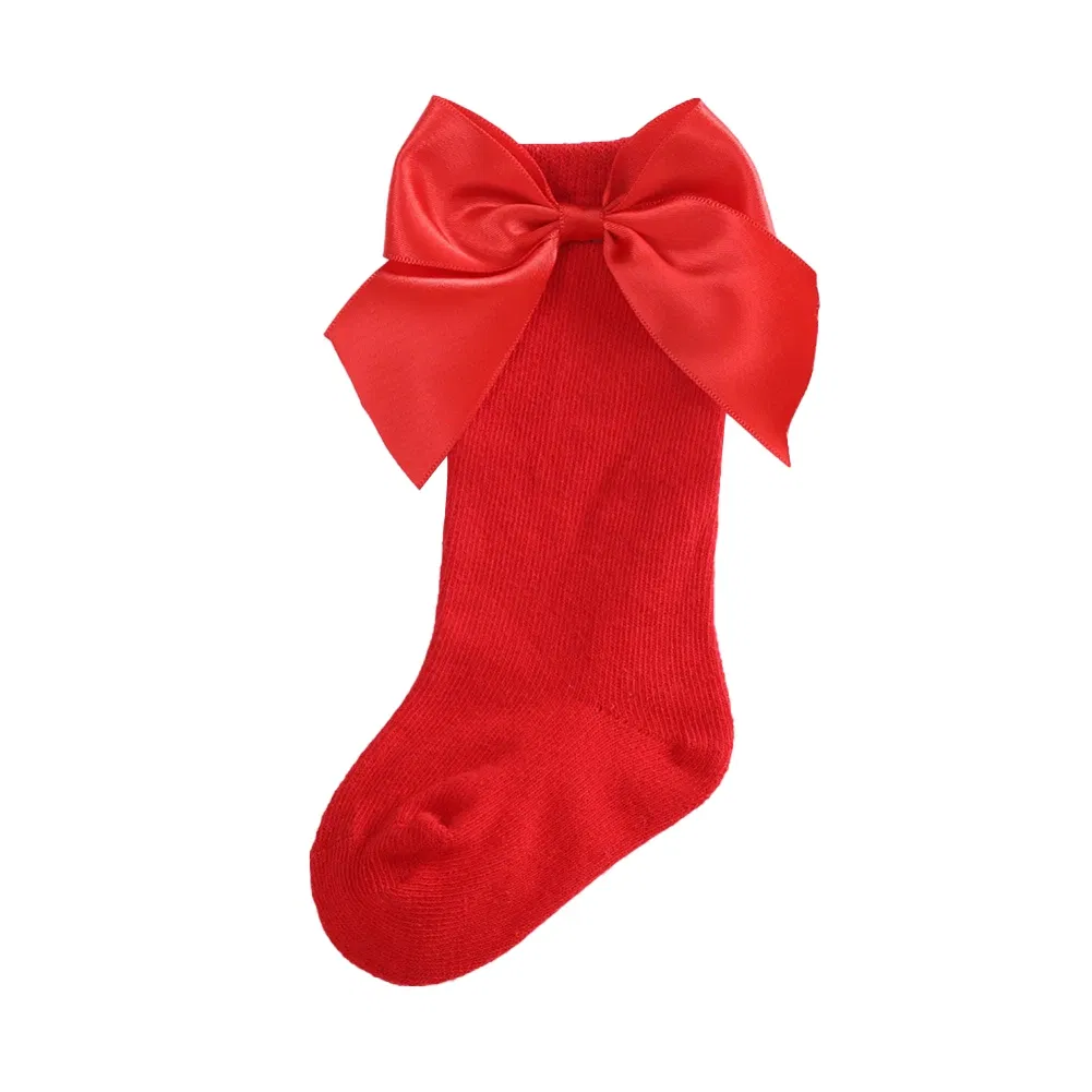 Color: Red, Kid Size: 3M, Ships From: CHINA - Jlong Toddler Cotton Solid Color Crew Socks Baby Girls Bow Tie Socks Kids Girls Cute Princess Socks 0-3 Years