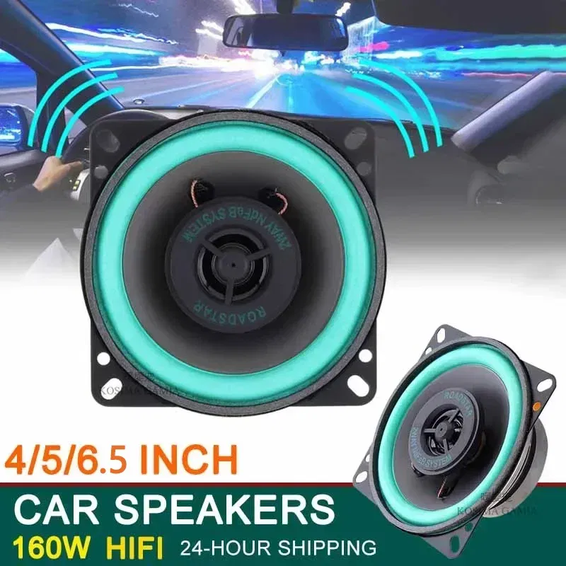 Size: 8" - 1pcs 4/5/6.5 Inch Car Speakers Two-Way Door Automotive Audio Music Coaxial Subwoofer Full Range Frequency Car Stereo Speaker