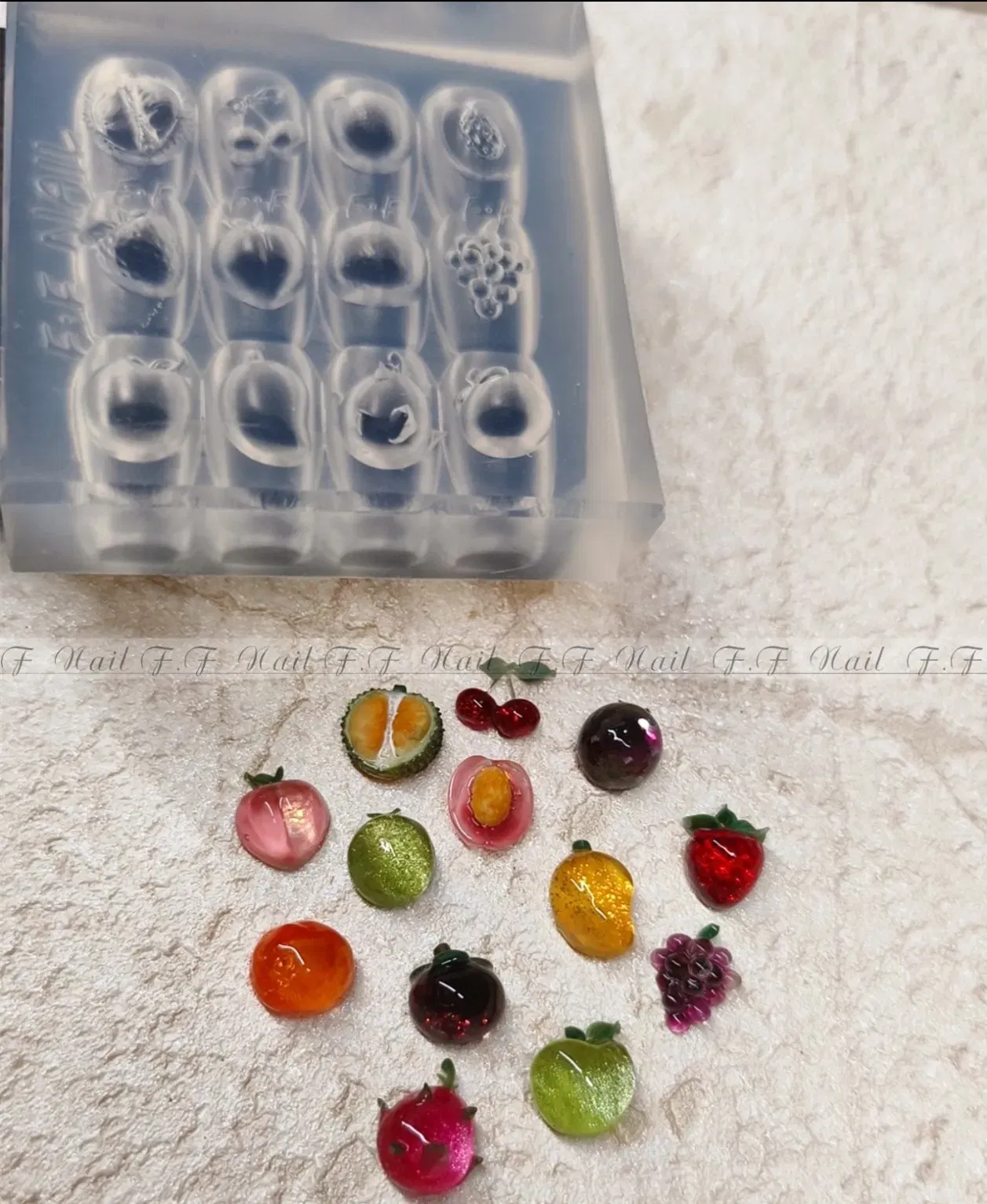 Color: Turquoise - 1pc  Snake Flamingo Jellyfish Dragon Dtream 3D Acrylic Mold  Nail Art DIY  Silicone  Nail Art Templates Nails Mold