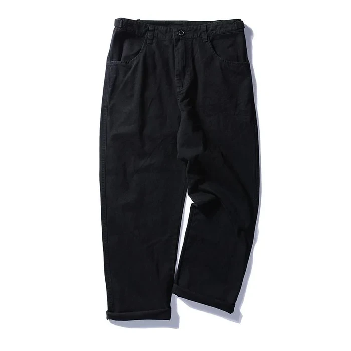 Men's Solid Loose Straight Casual Cargo Pants