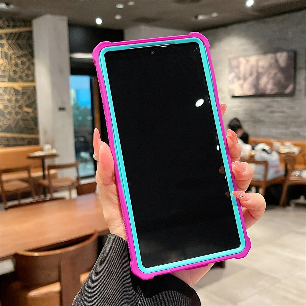 Color: Beige, Compatibility by Model: Galaxy S24+ - For Magsafe Clear Armor Bumper Glitter Phone Case For Samsung S25 Ultra S24 Plus Wireless Charging Shockproof Protective Cover