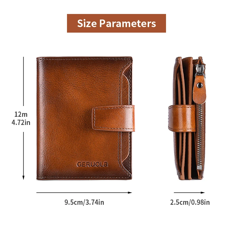 Color: Blue, Ships From: CHINA - GERUOLA Mens Buckle, Zipper, Leather Wallet, Detachable Card, Large Capacity, Multi-functional Coin Pocket