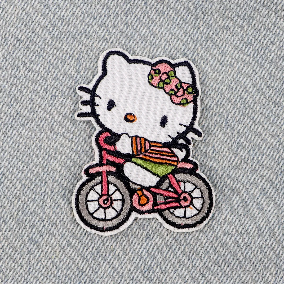 Color: Copper - Anime White Dog Patches for Clothing Kawaii Embroidered Patches on Clothes Stickers DIY Ironing Appliques Jacket Jeans Stripes