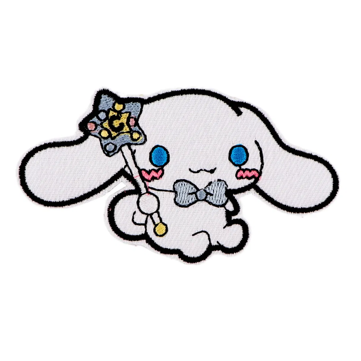 Color: Copper - Anime White Dog Patches for Clothing Kawaii Embroidered Patches on Clothes Stickers DIY Ironing Appliques Jacket Jeans Stripes