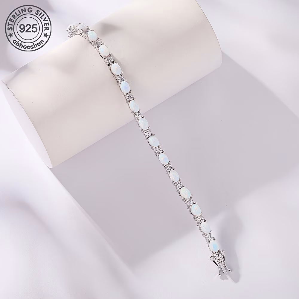 925 Sterling Silver Light Color Turquoise Bracelet – A Touch of Elegance and Serenity