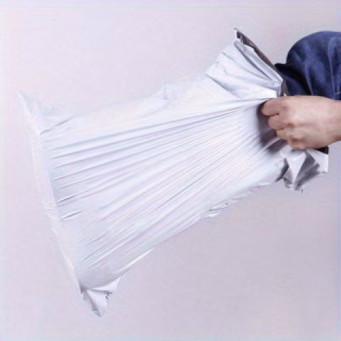 50pcs White Courier Bags with Self-Adhesive Seals – Secure, Convenient, and Reliable Shipping
