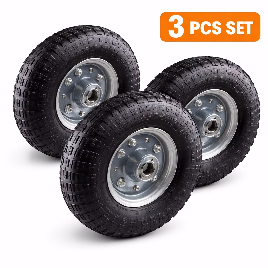 25.4 cm Solid Rubber Trolley Wheel for Hand Trucks – Durable, Sturdy, and Efficient Mobility