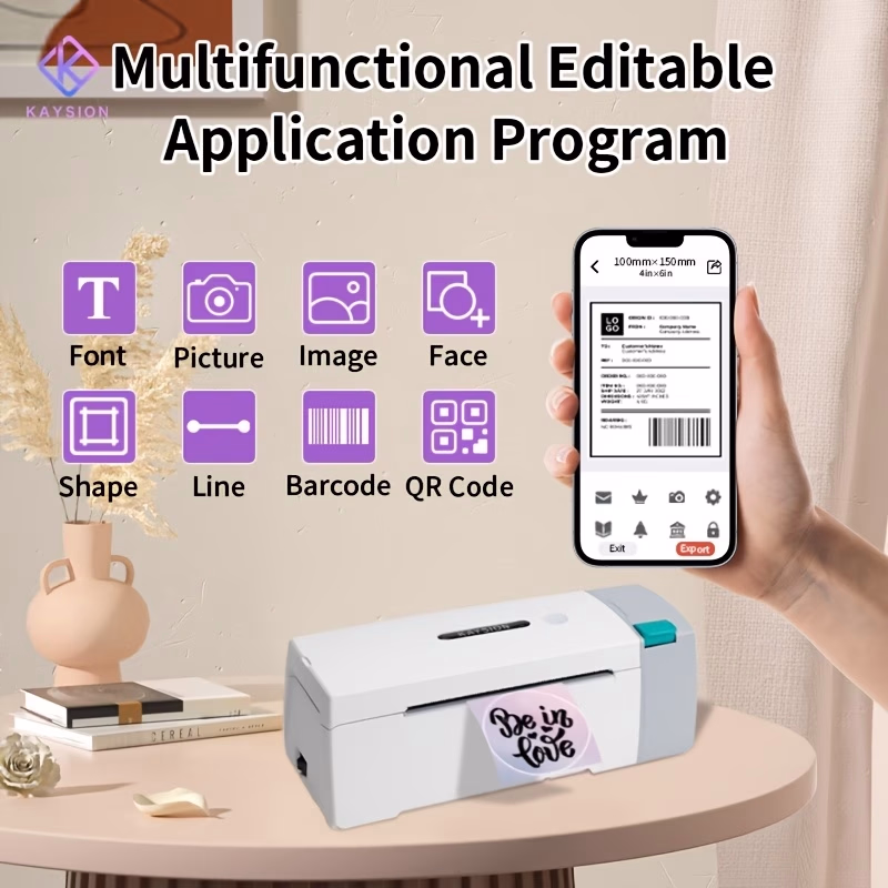 KAYSION SK45 Portable Thermal Label Printer Compatible for Smartphones – Efficient, Compact, and Versatile