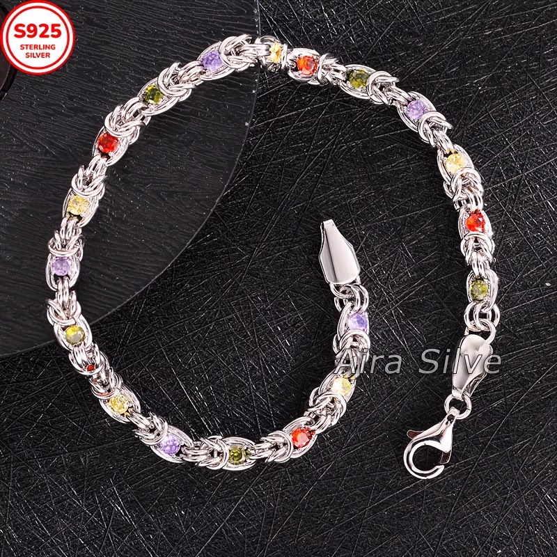 925 Silvery 8mm Classic Byzantine Straw Rope Bracelet – Timeless Elegance and Unique Design