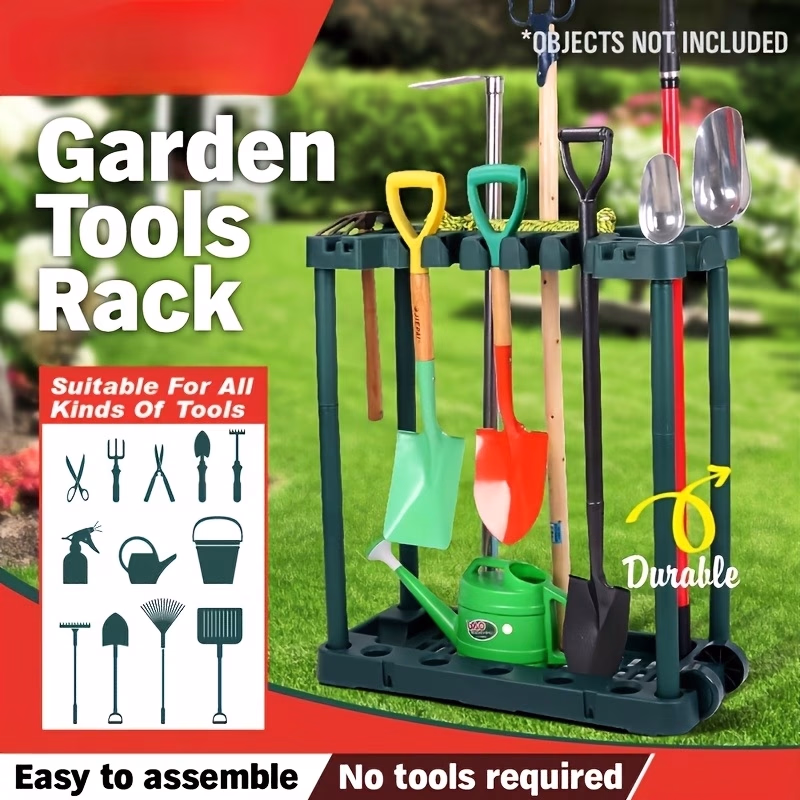 Durable Rolling Garden Tools Storage Rack – Organize Your Tools with Ease