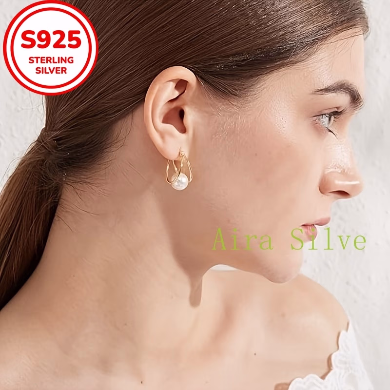 925 Silver Double Circle Earrings – Elegant, Timeless Design for Every Occasion