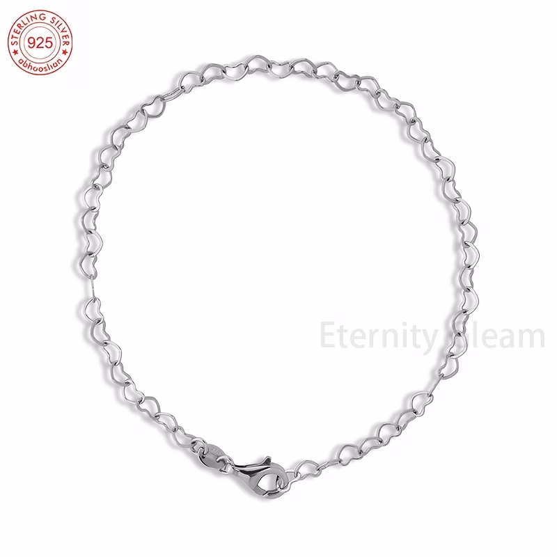 925 Silver Heart Ring Bracelet – Simple, Elegant, and Perfect for Casual Wear