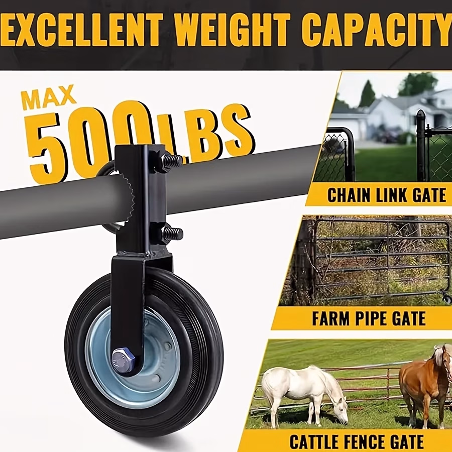 Heavy Duty Farm Gate Caster Wheel – 226kg Load Capacity, Durable and Weather-Resistant for Outdoor Use