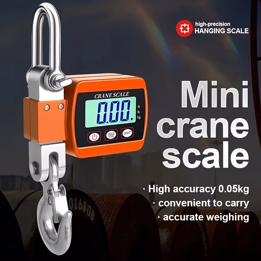 500kg Heavy Duty Digital Hanging Crane Scale – High Precision Weighing for Industrial, Farm, and Livestock Applications