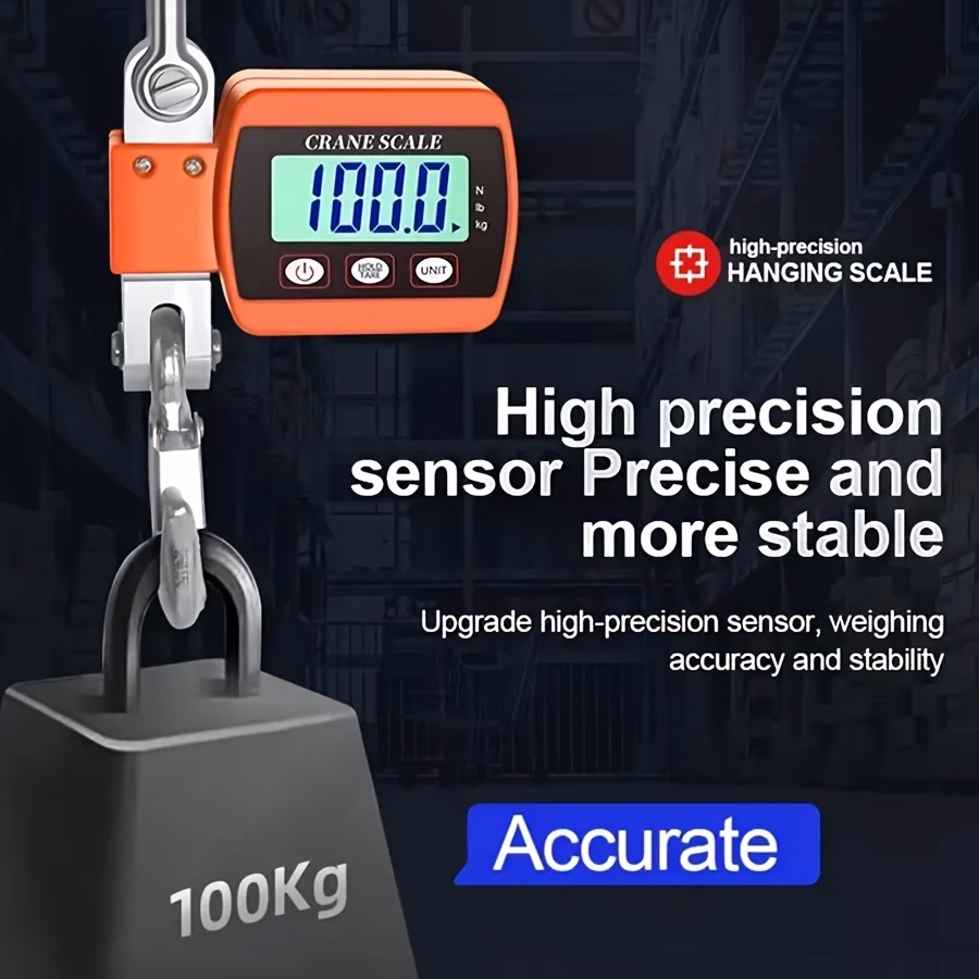500kg Heavy Duty Digital Hanging Crane Scale – High Precision Weighing for Industrial, Farm, and Livestock Applications